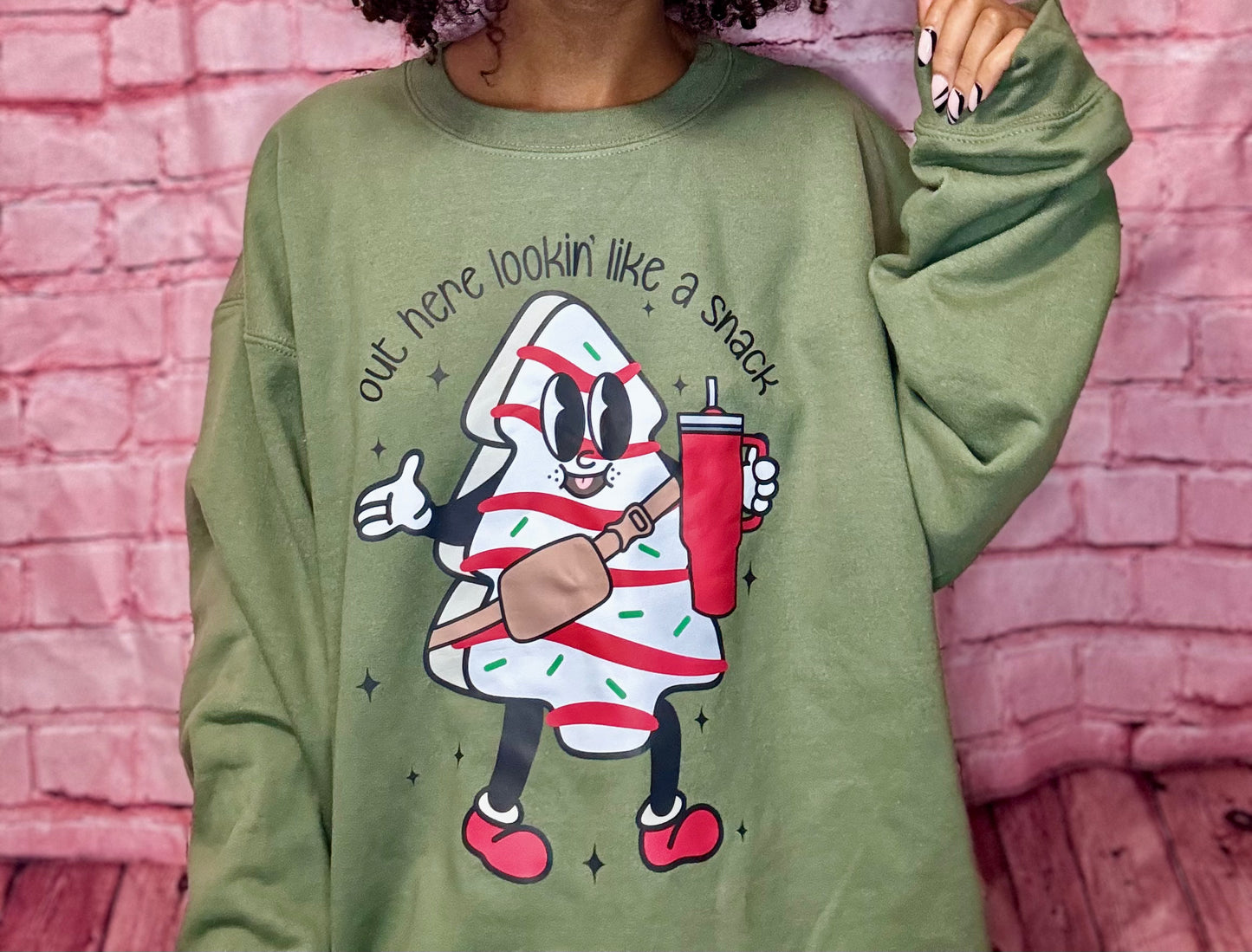 Looking Like A Snack- Christmas Tree Sweatshirt