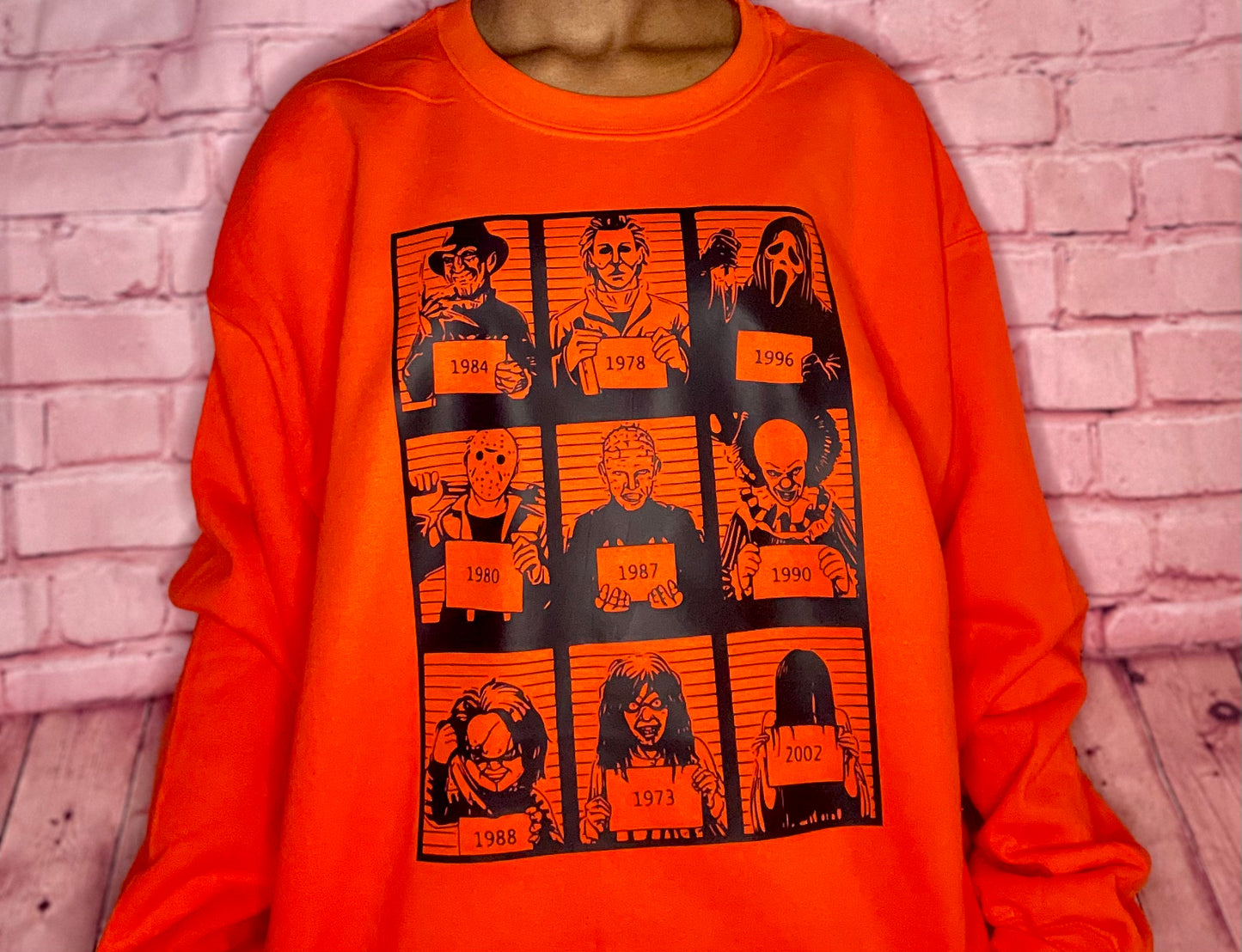 Horror Movie Mugshots Sweatshirt