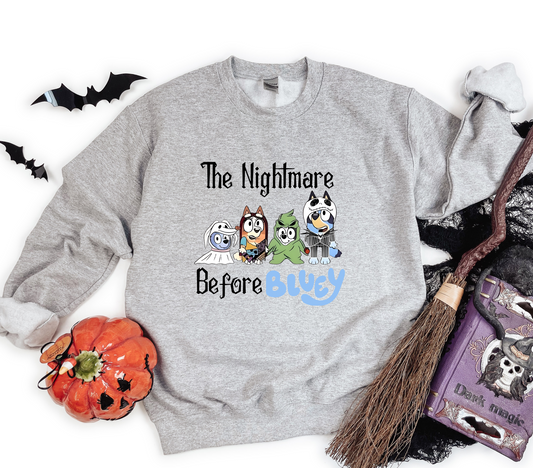 Nightmare Before Bluey Kids Sweatshirt