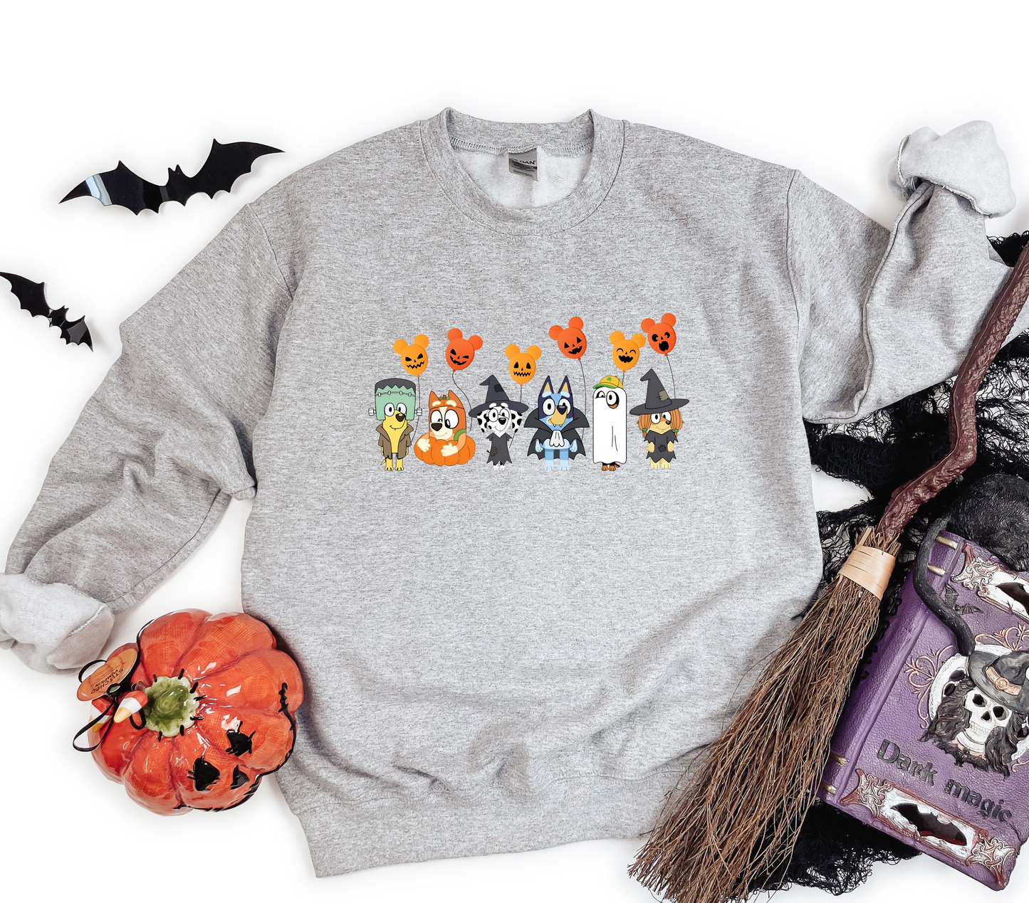 Bluey Halloween Balloon Kids Sweatshirt