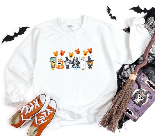 Bluey Halloween Balloon Kids Sweatshirt