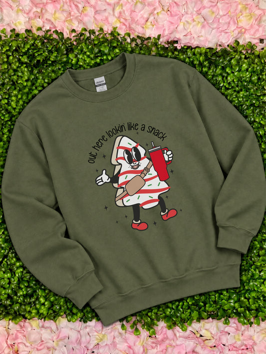Looking Like A Snack- Christmas Tree Sweatshirt