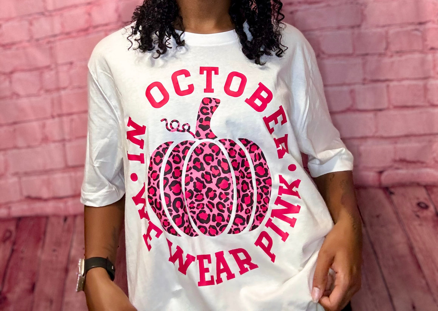 We Wear Pink Pumpkin Short Sleeve